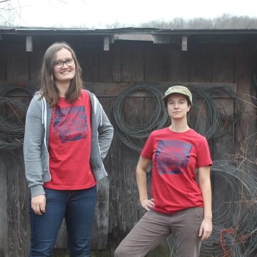 red womens t-shirt organic cotton