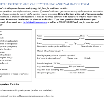 2026 Variety Trialing Form 1011